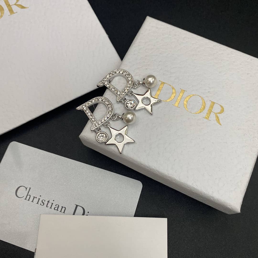 Knockoff Chr1st1an D10r Logo Earring