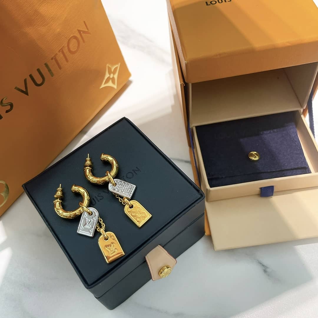 Knockoff L0vis Vvtt0n Logo Earring
