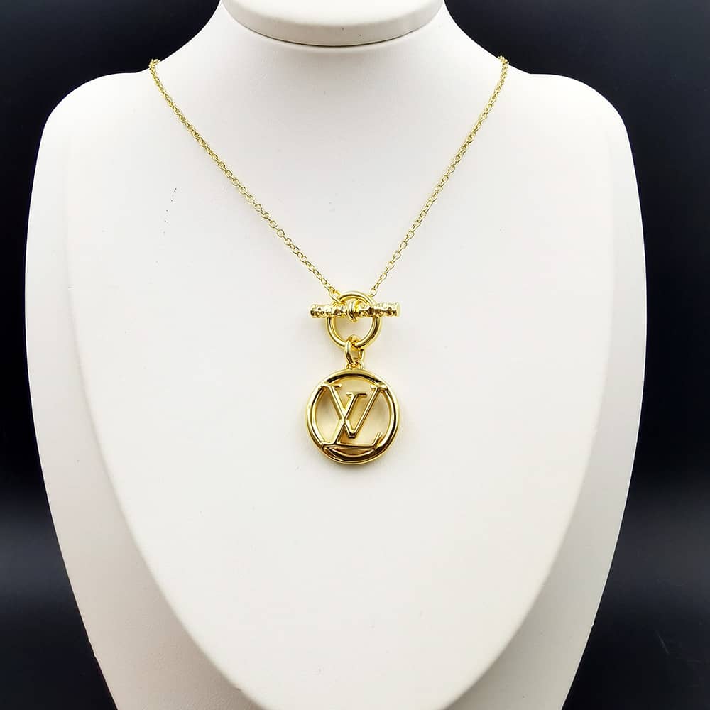 Knockoff L0vis Vvtt0n Logo Necklace