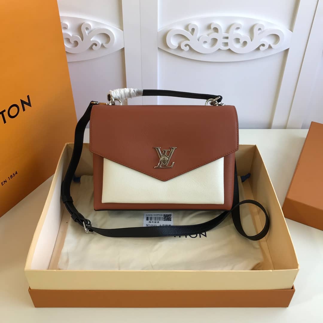 L0vis Vvtt0n MyLockMe Satchel 2way Leather Grain Bag Replica M54849