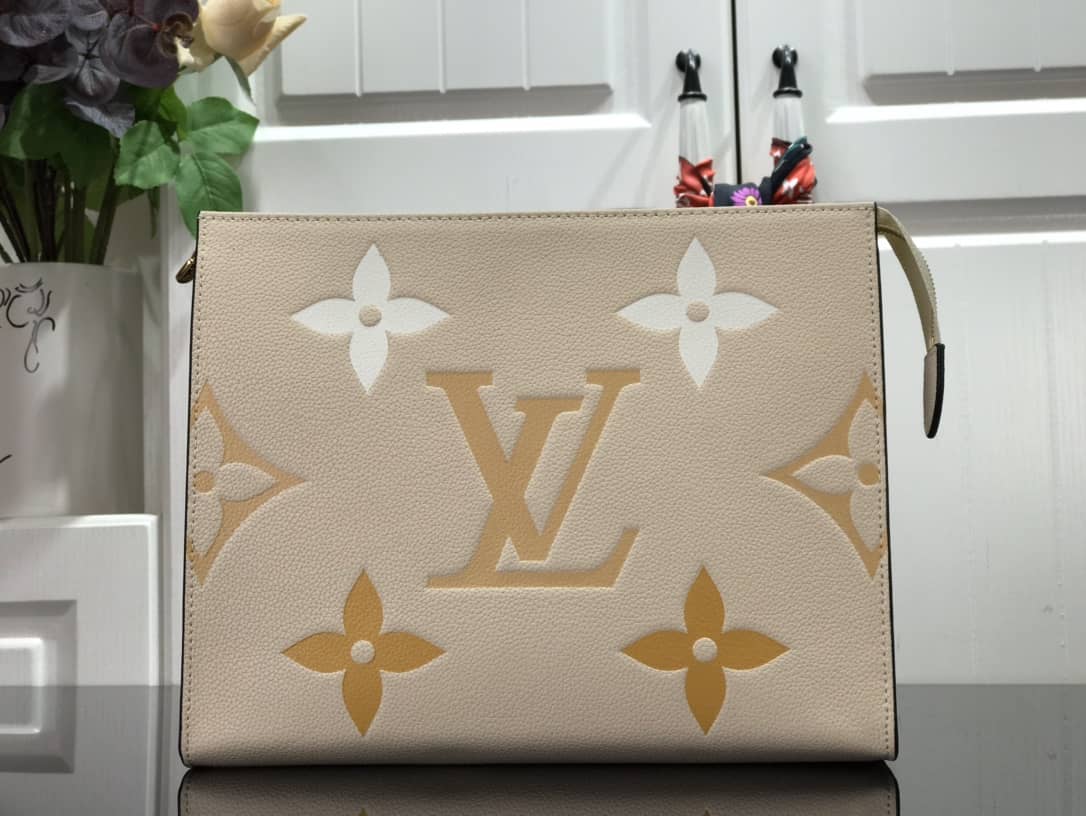 L0vis Vvtt0n Summer Toiletry Pouch Monogram Empreinte Replica Apricot M80504