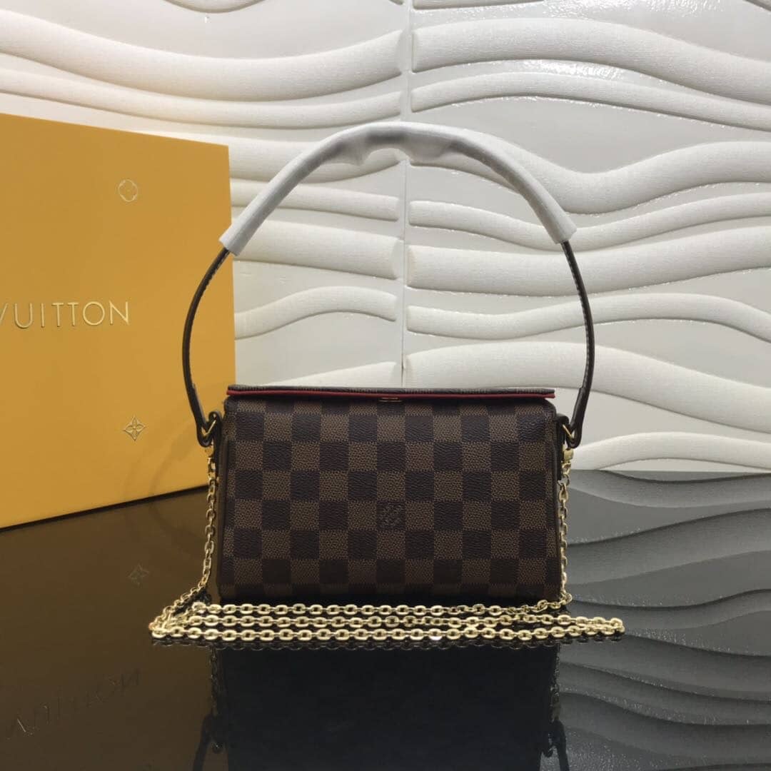 L0vis Vvtt0n Damier Ebene Recital Shoulder Leather Bag Replica