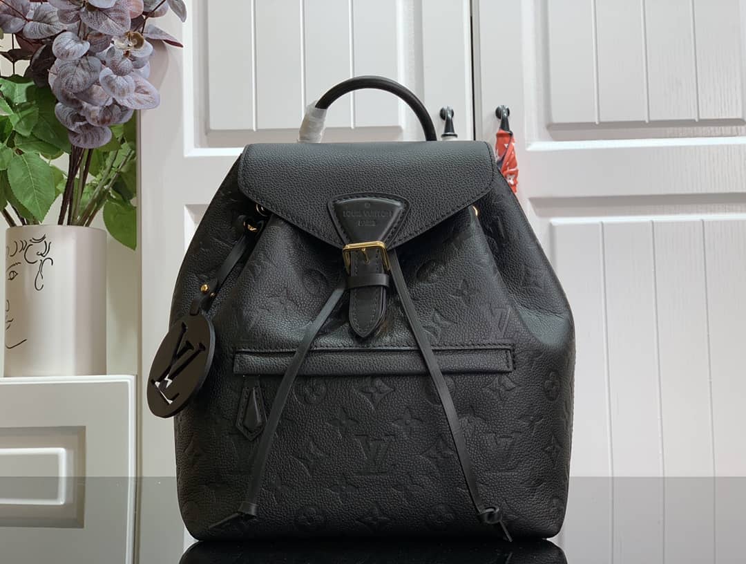 L0vis Vvtt0n Ann Platt Montsouris PM Noir Leather Replica Backpack Black M45205