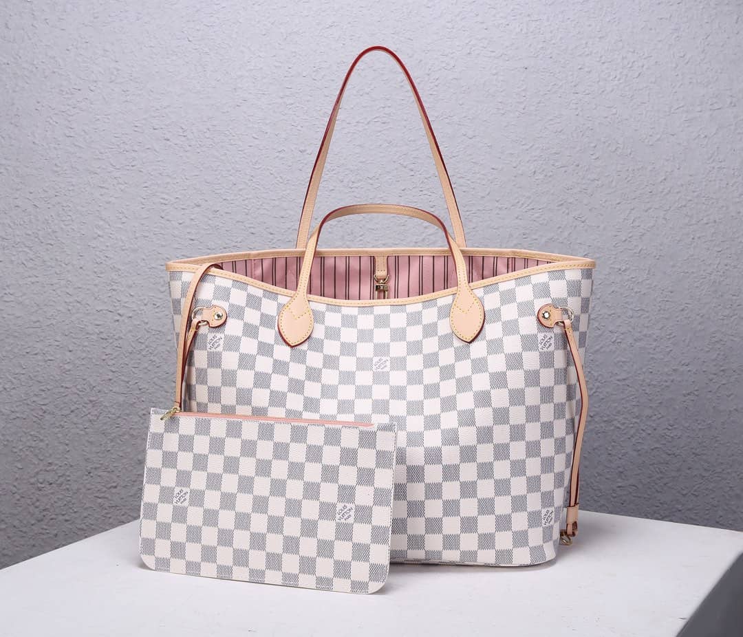 L0vis Vvtt0n Neverfull MM Damier Azur Tote Replica White N41361