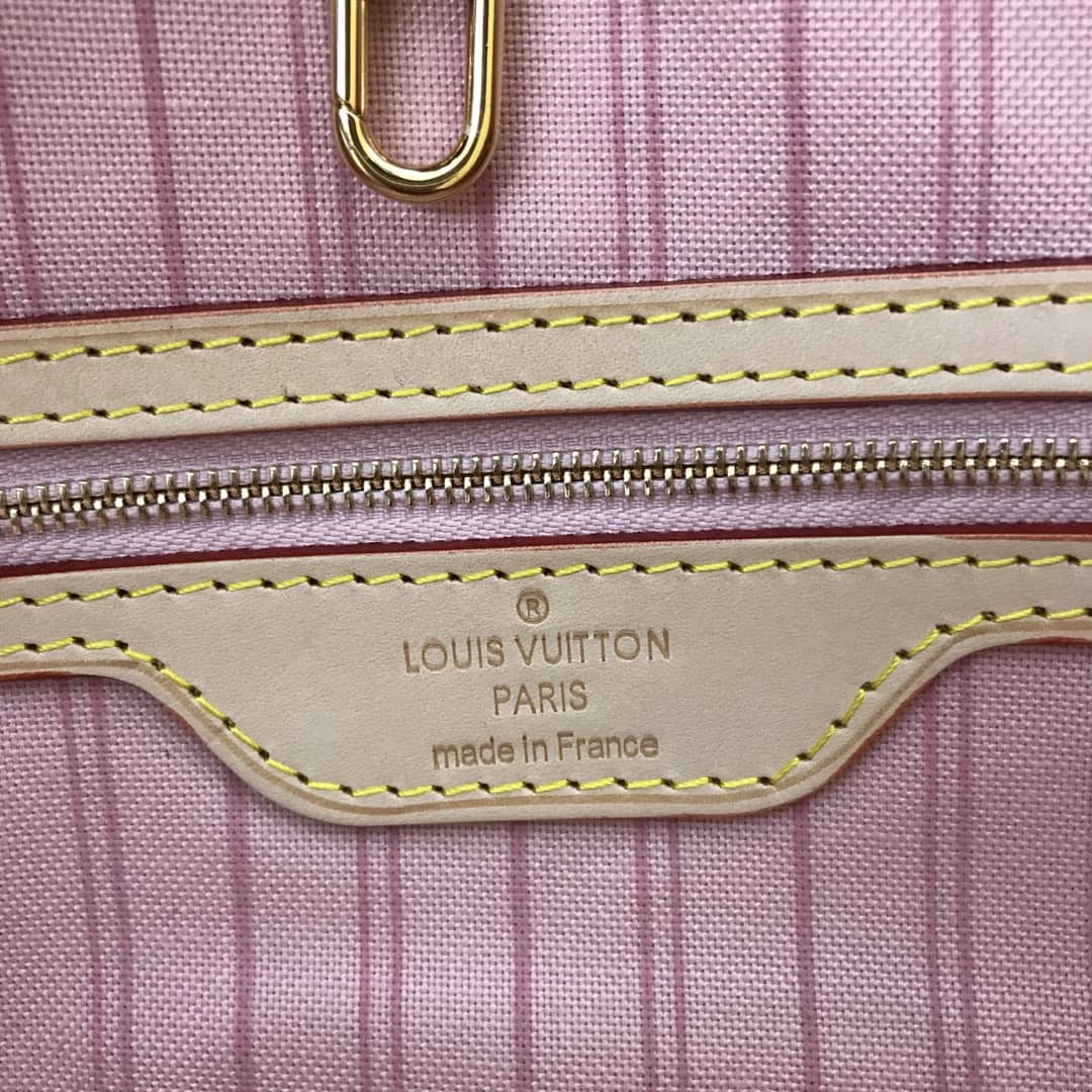 L0vis Vvtt0n Neverfull MM Damier Azur Bag Replica Pink N40995
