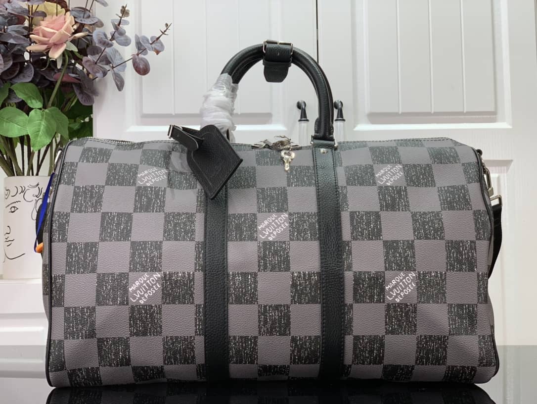 L0vis Vvtt0n Keepall Bandoulière 45 Virgil Abloh Bag Replica Black N80404