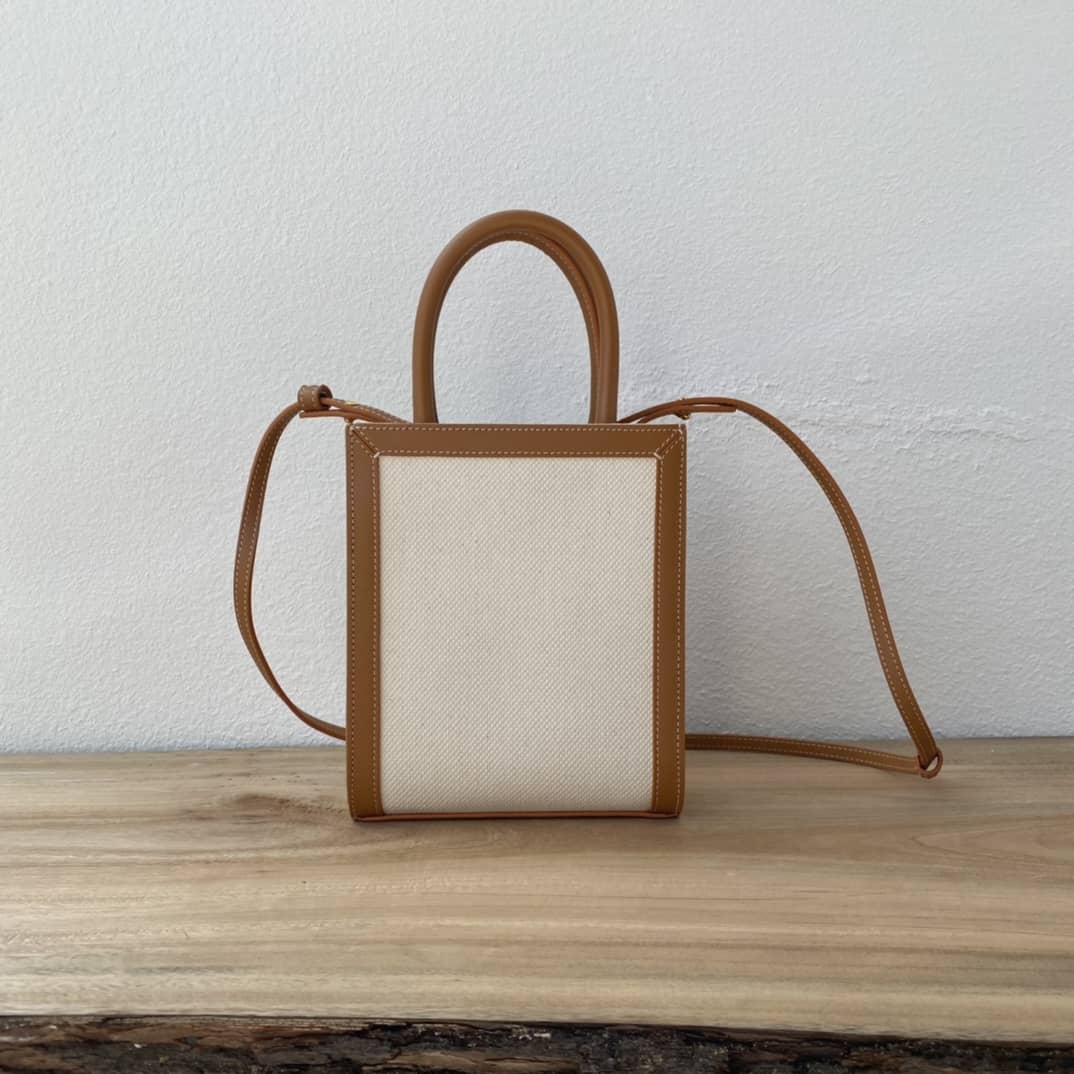 Ce1i*e Dupe Triomphe Canvas Small Cabas Vertical Replica Bag