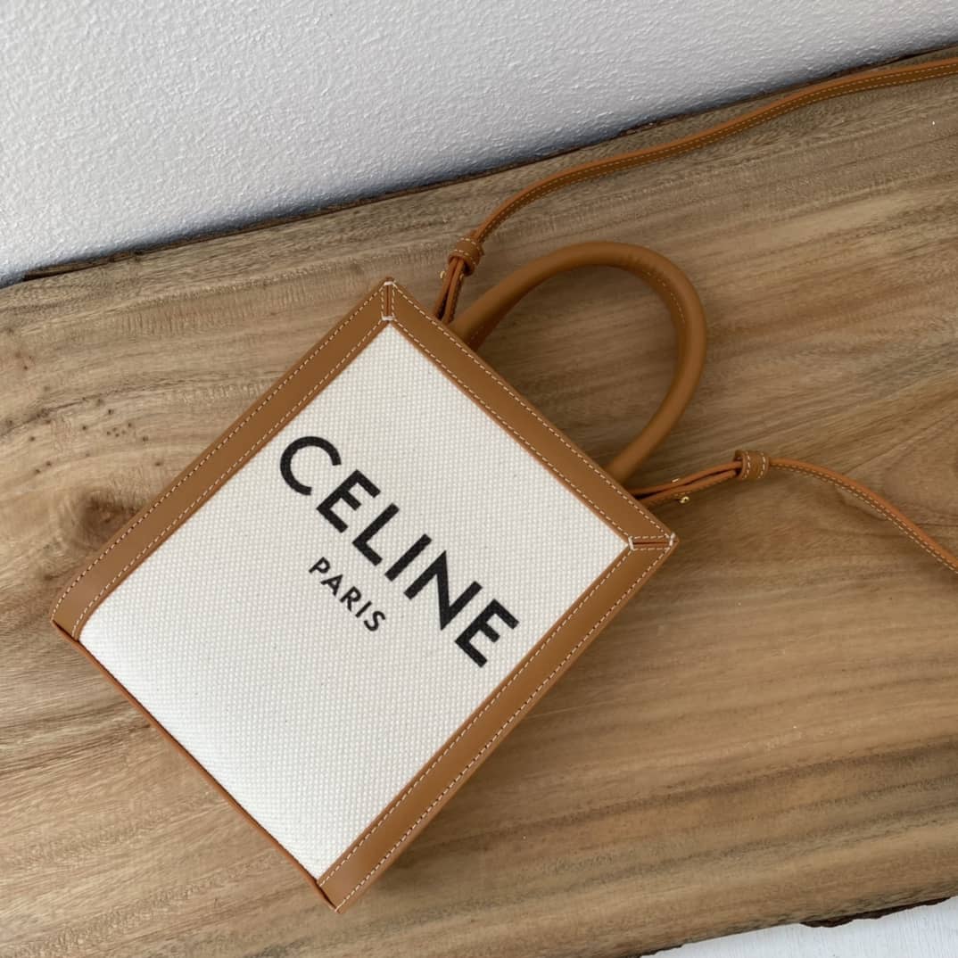 Ce1i*e Dupe Triomphe Canvas Small Cabas Vertical Replica Bag
