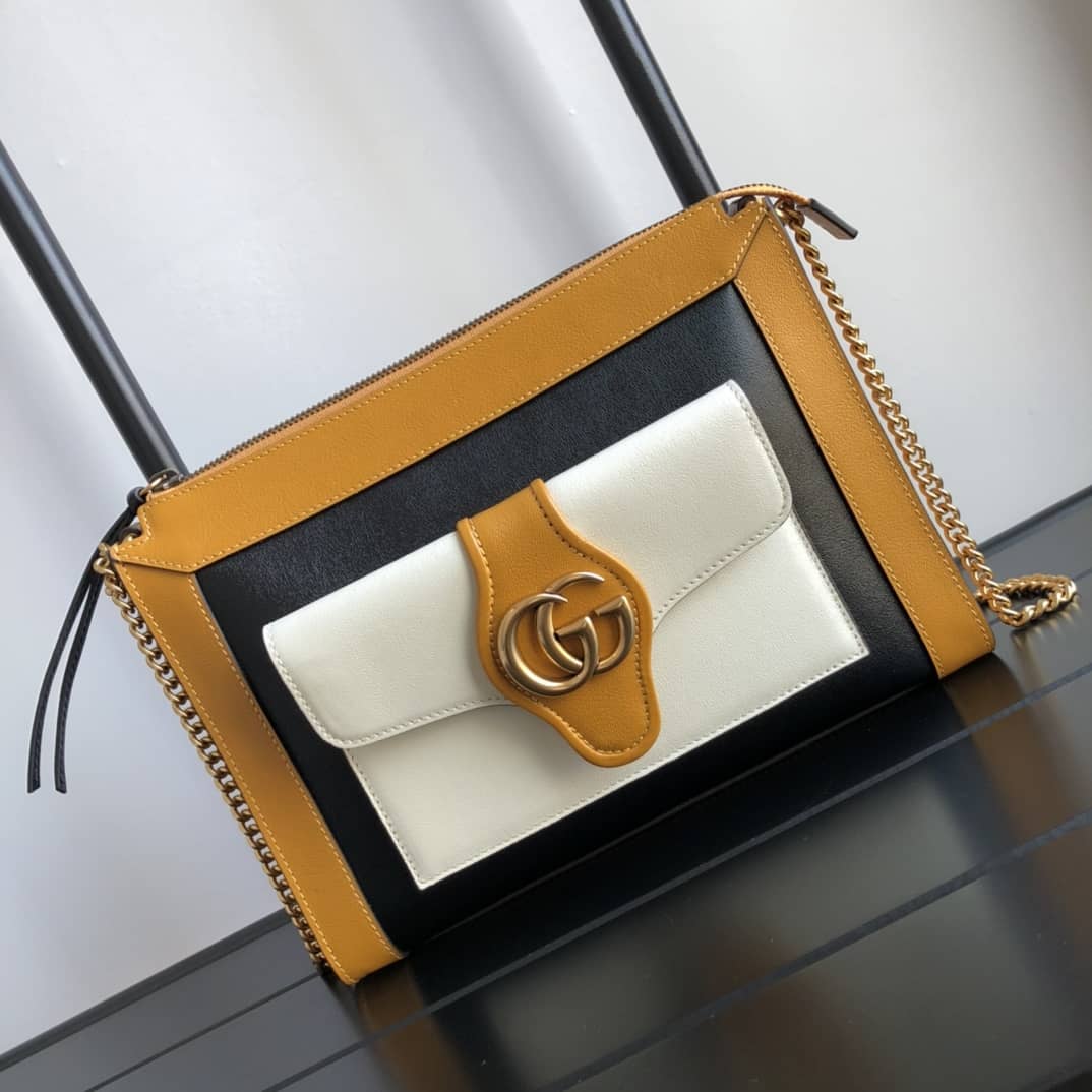 Gvc*1 Small Shoulder Bag With Double G Replica Yellow 648999
