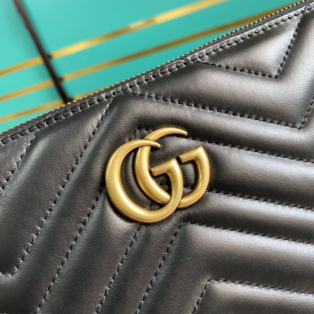Gvc*1 GG Marmont Leather Clutch Replica 476440