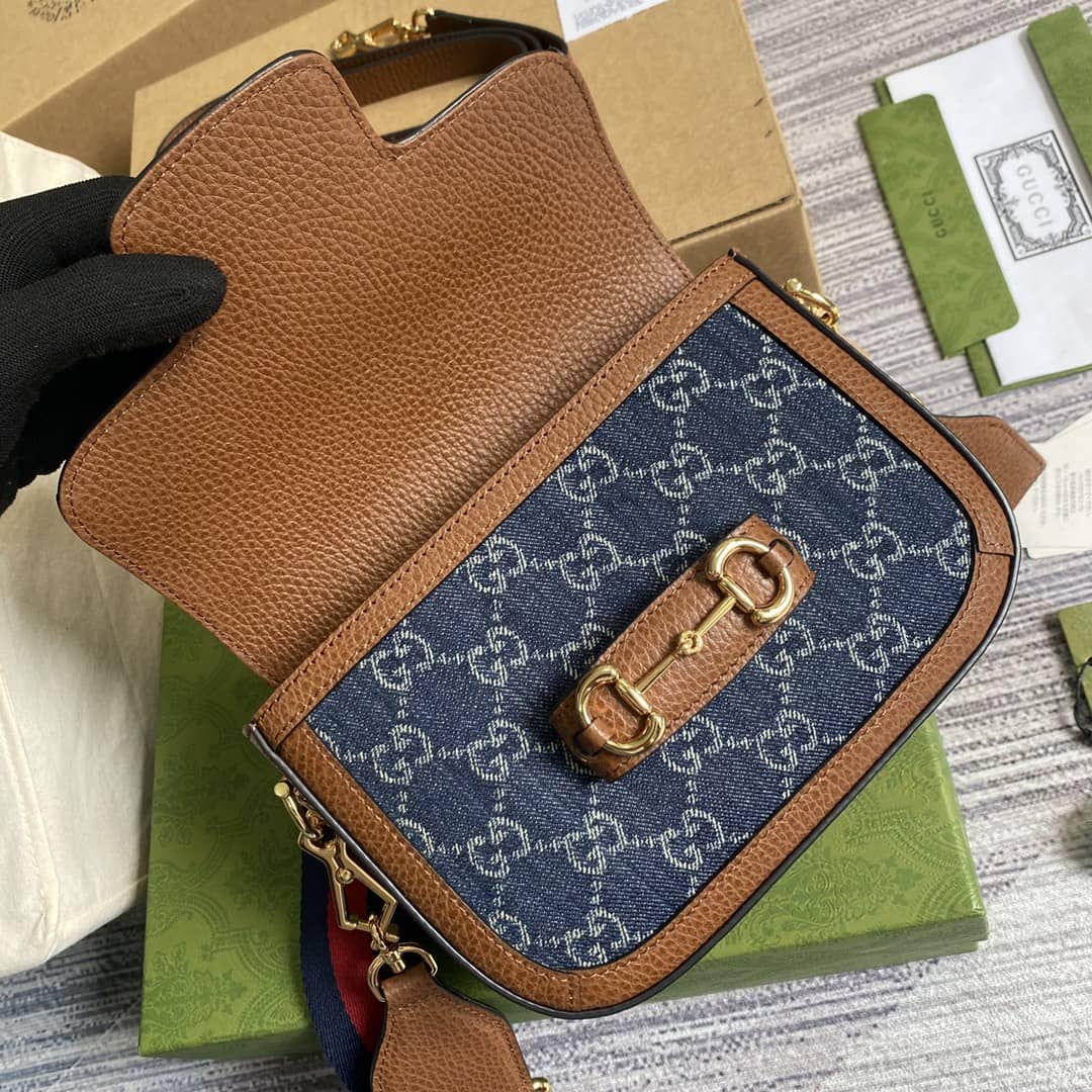 Gvc*1 1955 Horsebit Svp*me GG Canvas Mini Shoulder Bag Replica 658574