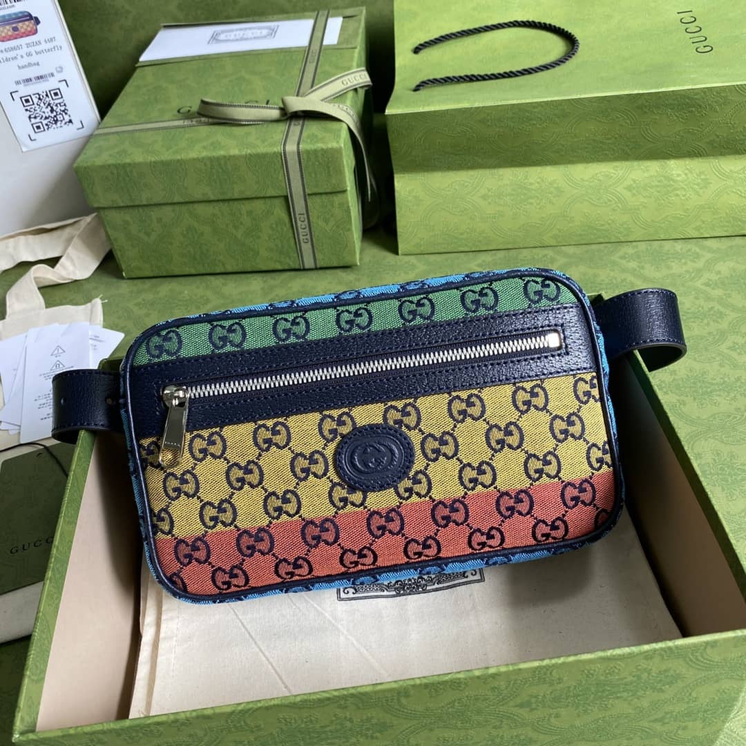 Gvc*1 GG Multicolor Belt Bag Replica 658657