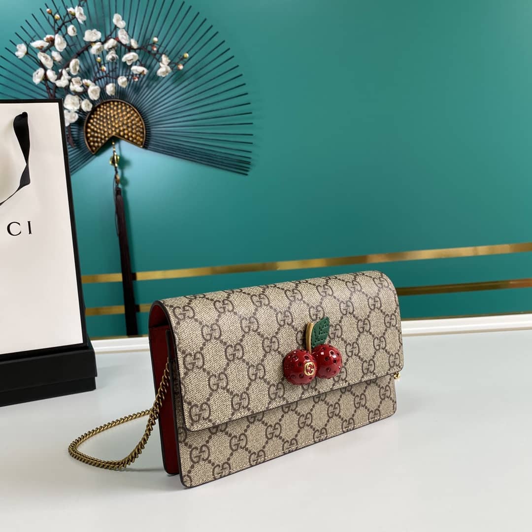 Gvc*1 Svp*me GG Mini Bag With Cherries Replica 481291