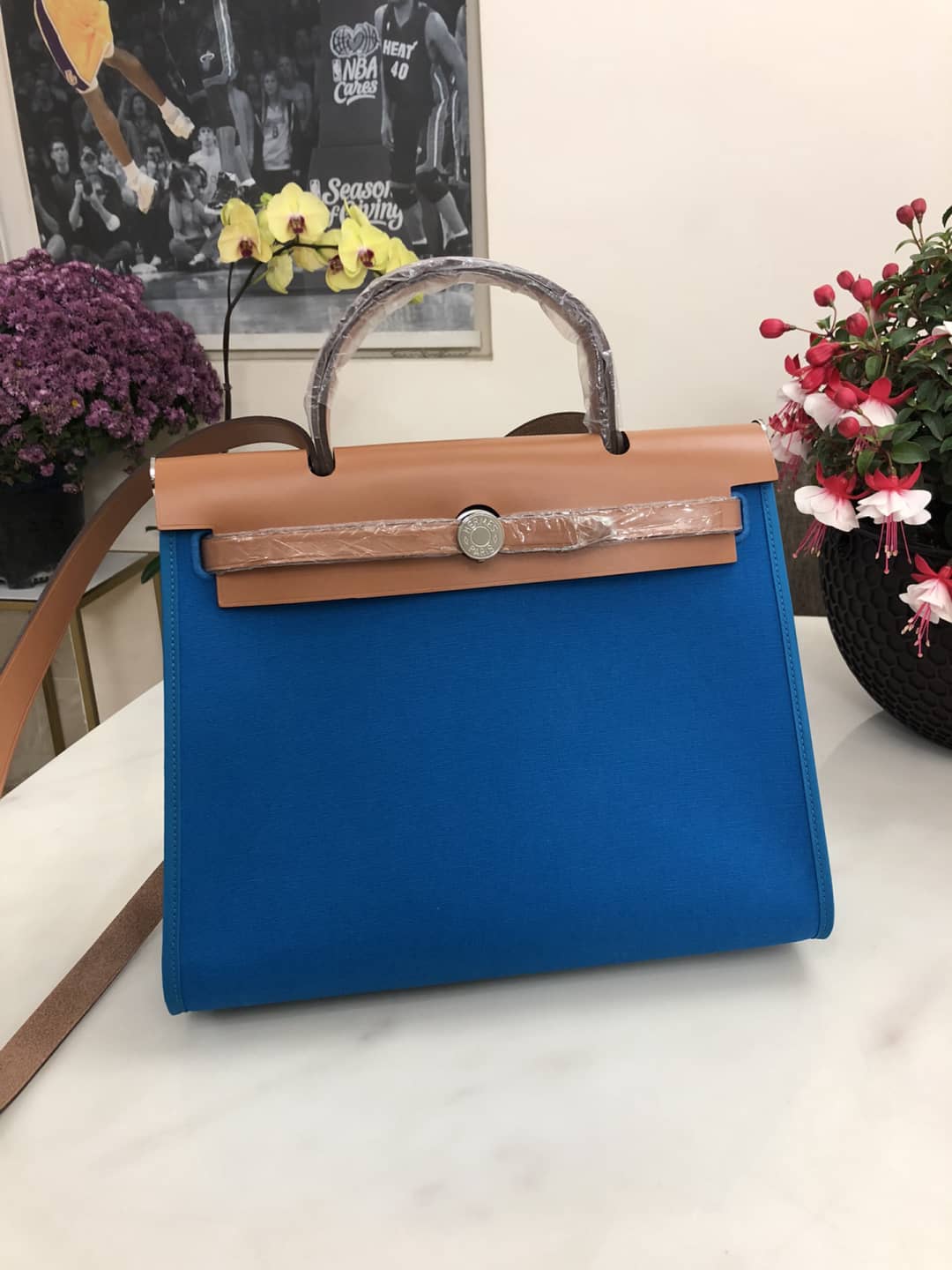 H**me5 Bag Replica 31 Canvas Leather HerBag