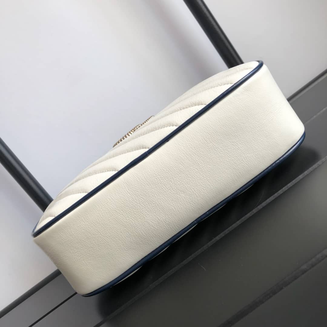 Gvc*1 Handbag Dupes GG Marmont Small Shoulder Handbag Camera Bag Replica White 447632