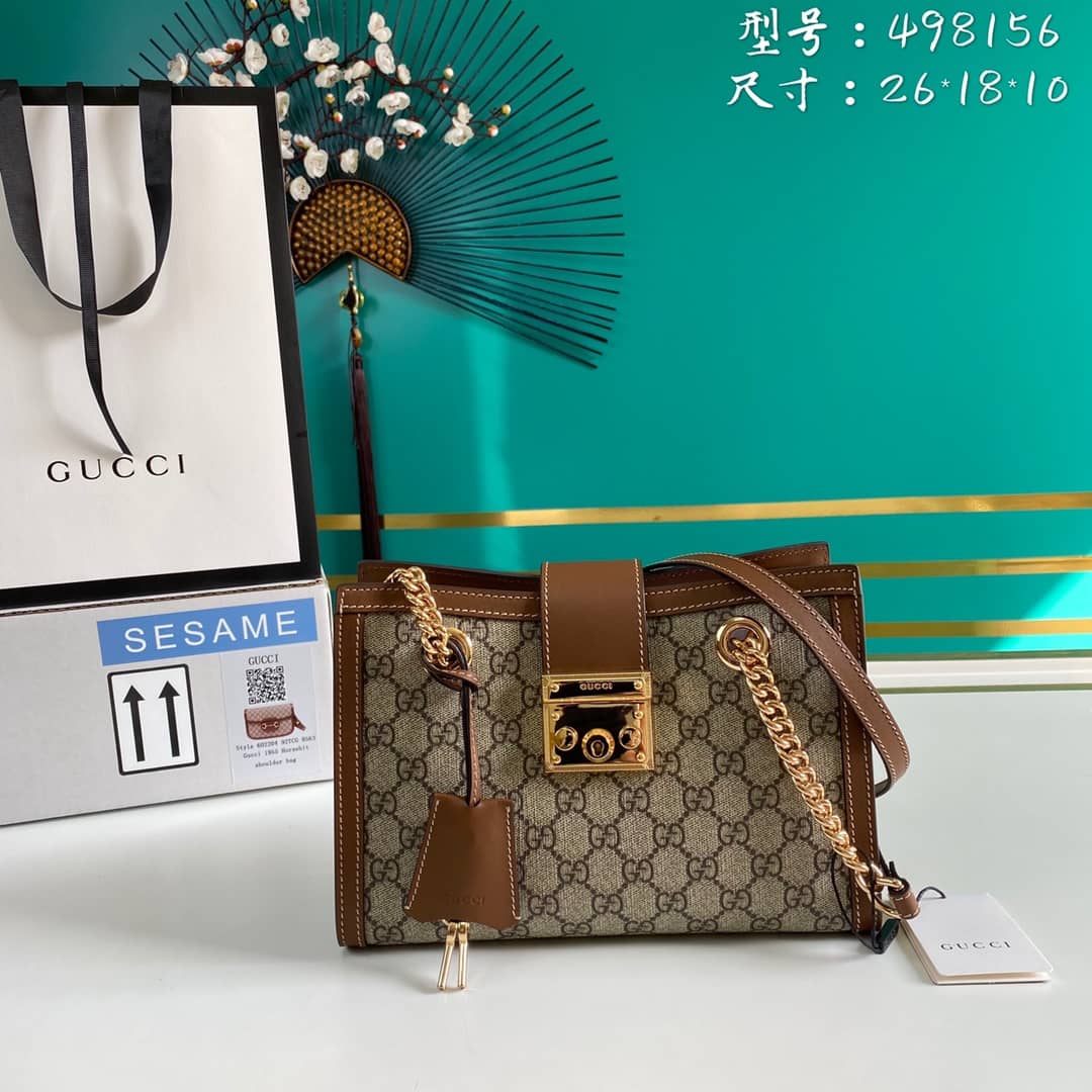 Gvc*1 Padlock Small Berry Tote Replica 498156