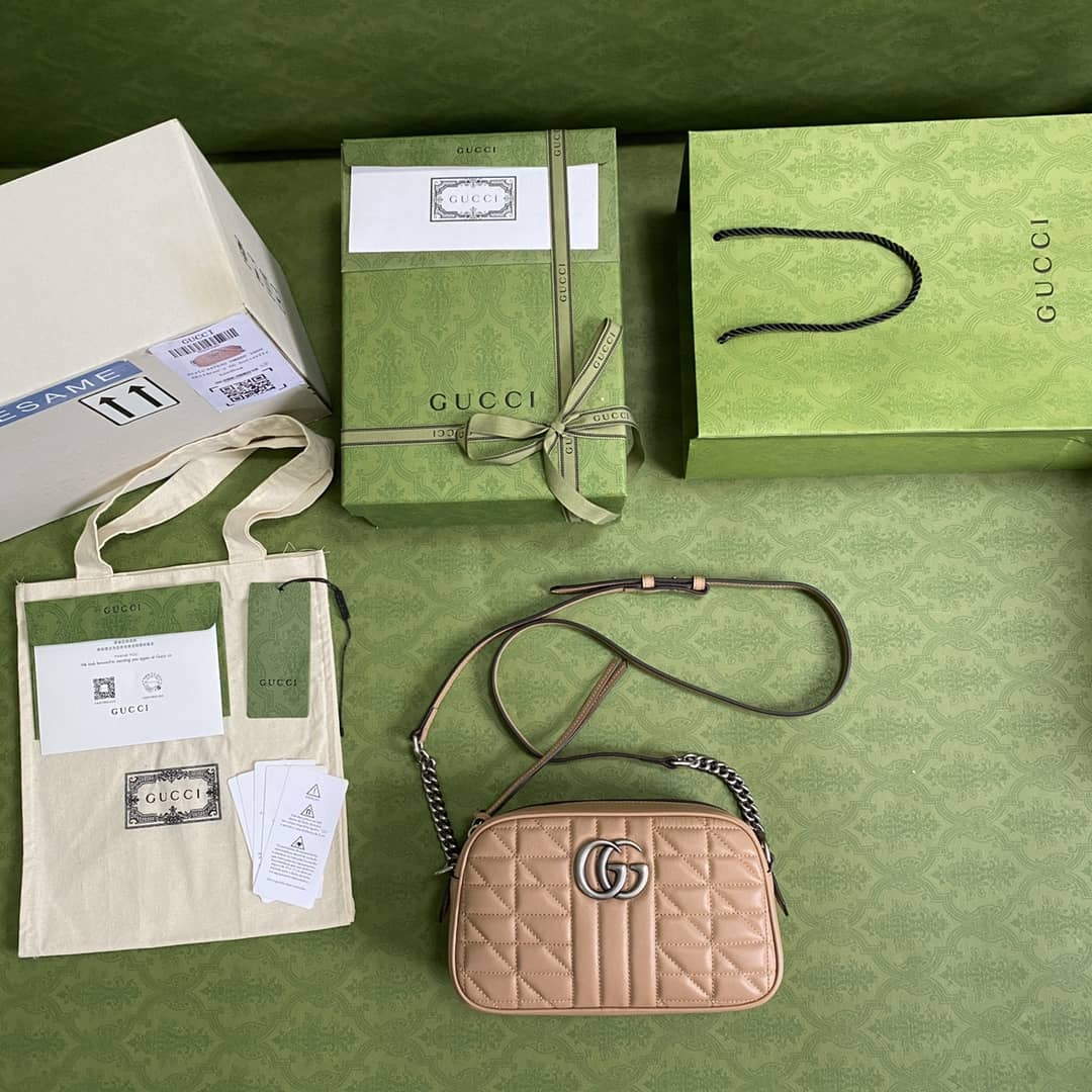 Gvc*1 Marmont Dupe GG Small Matelassé Shoulder Bag Replica 447632