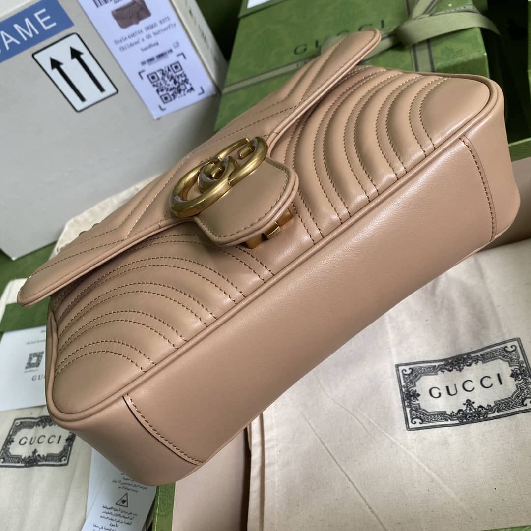 Gvc*1 GG Marmont Small Matelassé Leather 443497 Replica Crossbody Bag