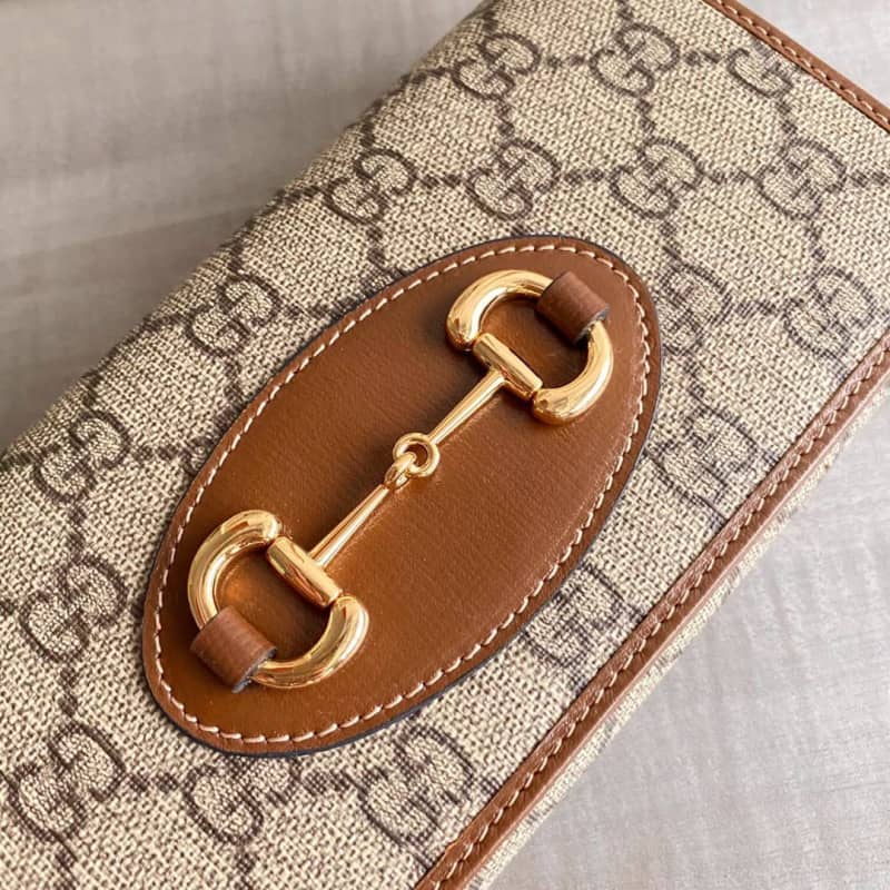 Gvc*1 Horsebit Bag Dupe 1955 Zip Around Wallet With Chain Replica 621888