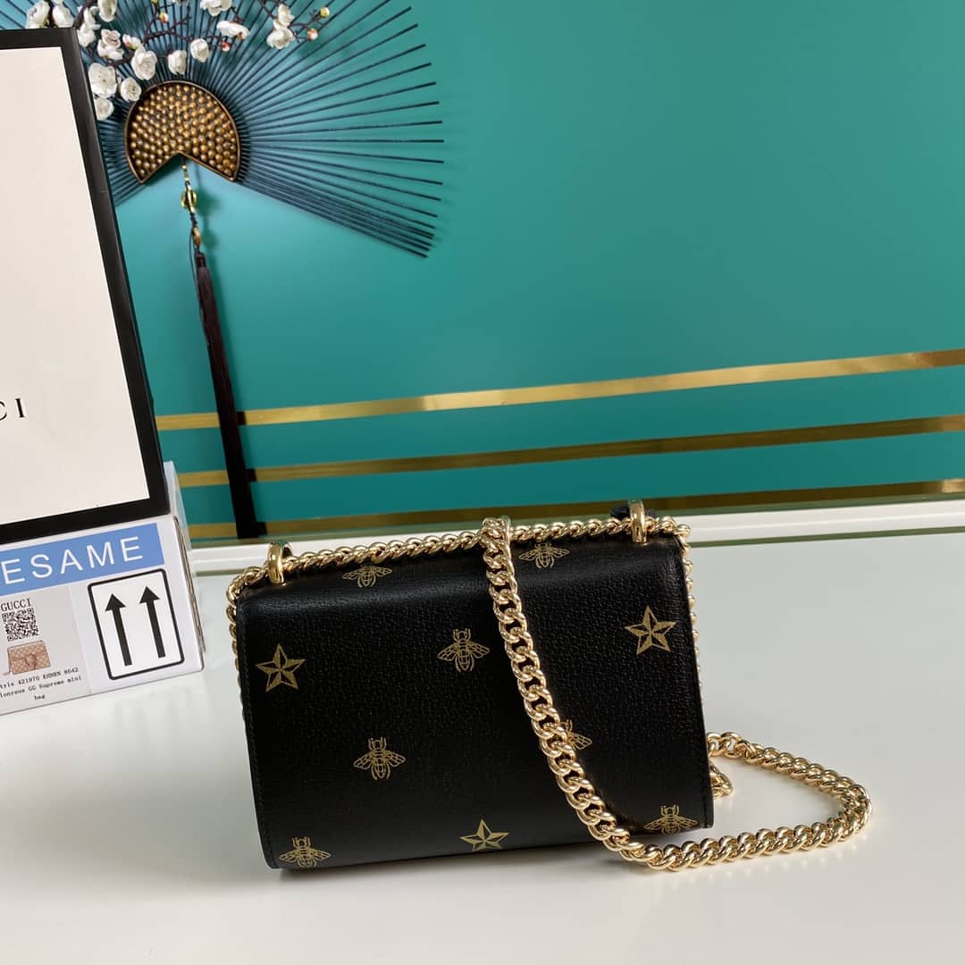 Gvc*1 Padlock Leather Shoulder Bag Replica 432182