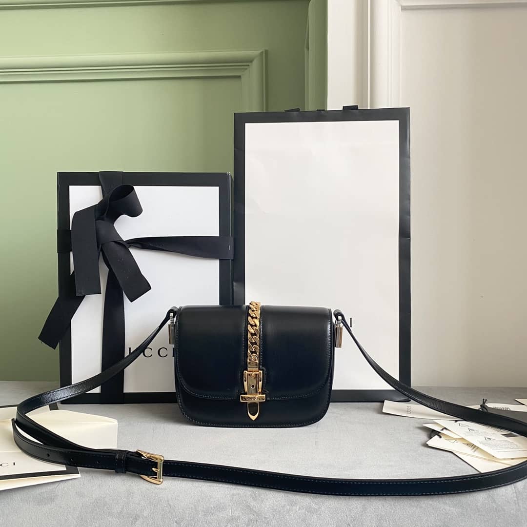 Gvc*1 Ladies Mini Sylvie Shoulder Bag Replica Black 615965