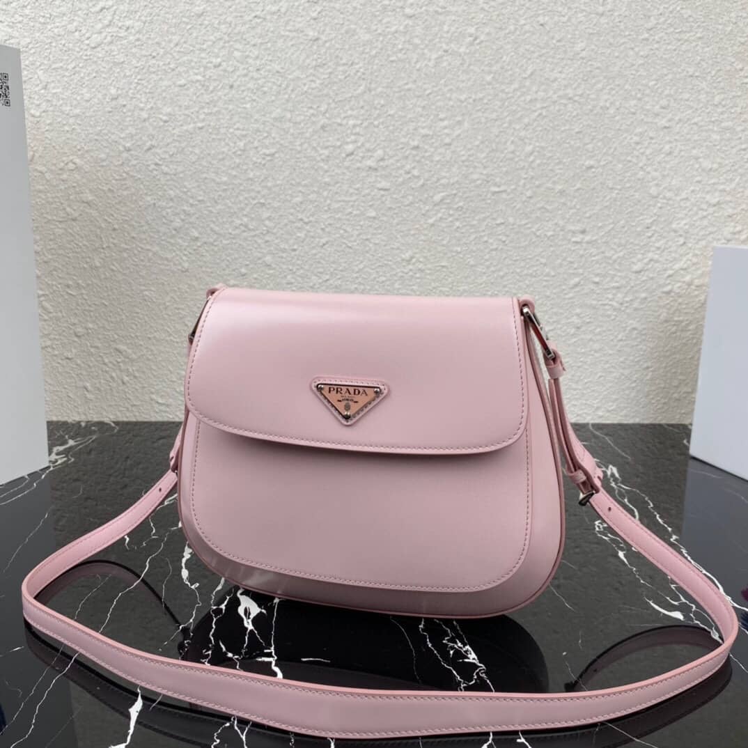 Pra*a Cleo Bag Dupe Brushed Leather Flap Shoulder Bag