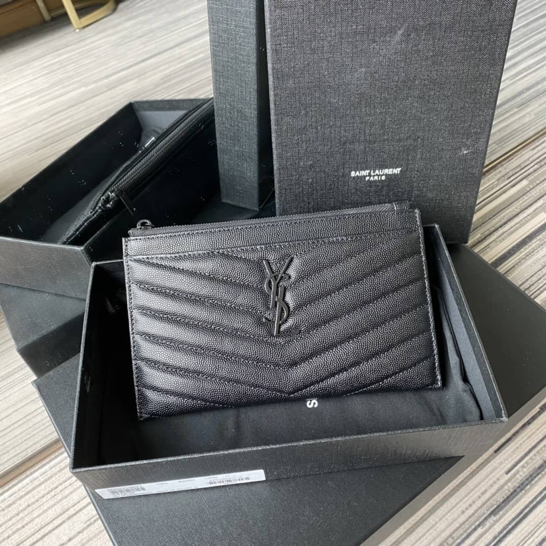 Y51 Clutch Replica Monogram Bill Pouch Black Metal