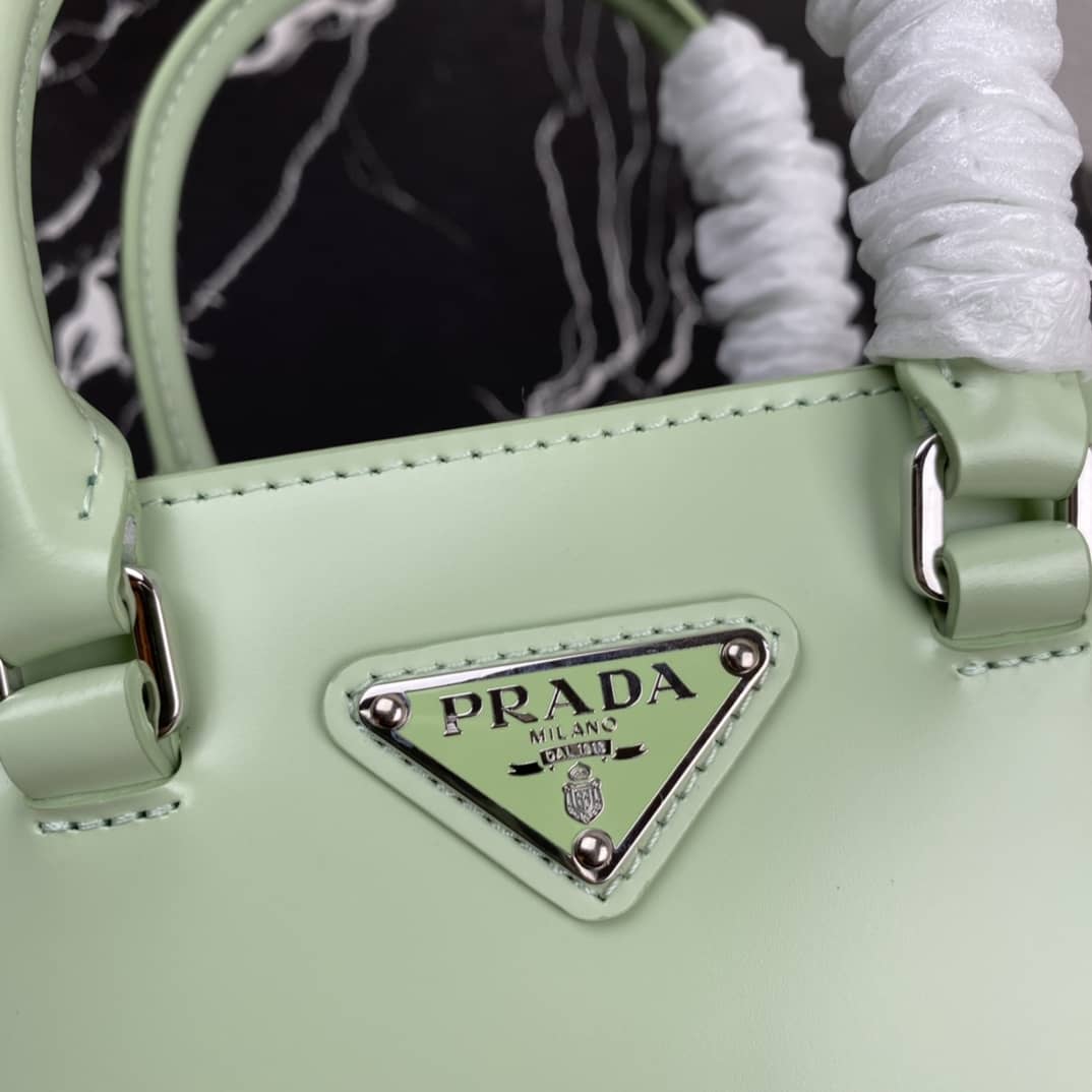 Pra*a Raffia Tote Dupe Small Brushed Leather Replica Tote