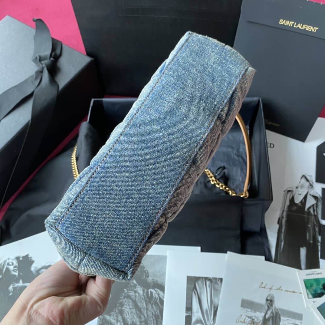 Y51 Replica Sa1nt Lau*nt Loulou Denim Shoulder Bag