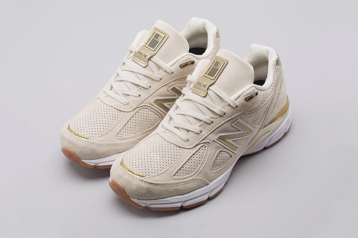 990v4 Made In USA Off White Gold M990AG4