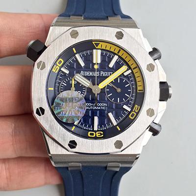 Replica Audemars P1g*et Royal Oak Offshore Diver 26703ST.OO.A027CA.01 JF Factory 1:1 Best Edition Swiss ETA3120 Blue Dial