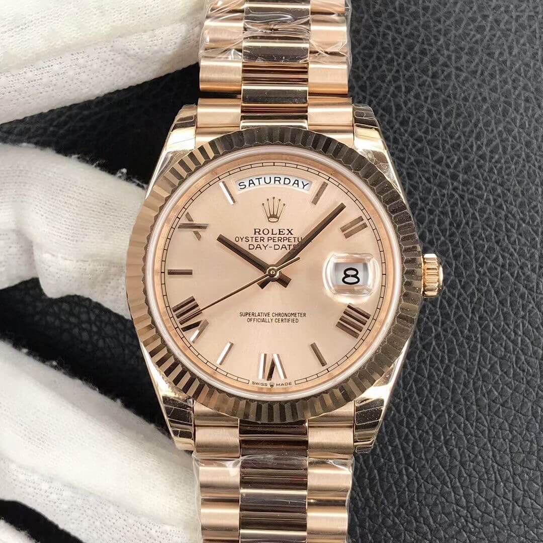 Replica R01ex Day Date M228238-0006 1:1 Best Edition EW Factory Gold Dial