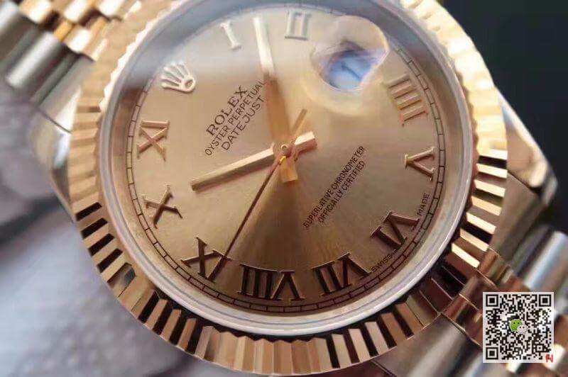Replica R01ex Datejust 41 126333-007 1:1 Best Edition Gold Wrapped Two Tone Stainless Steel Bracelet