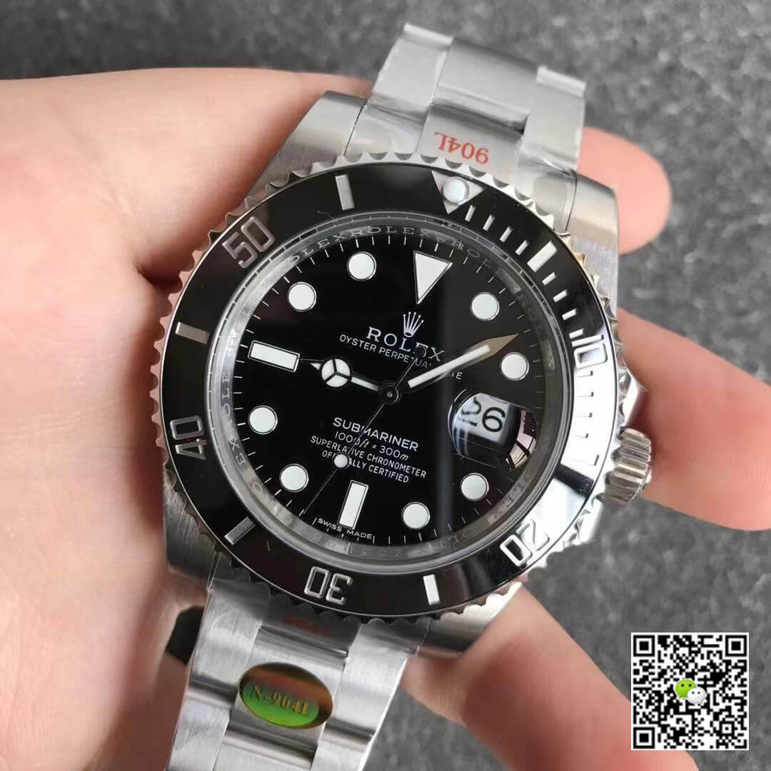 R01ex Submariner Replica 116610LN 1:1 Best Edition Noob Factory V12 Black Dial