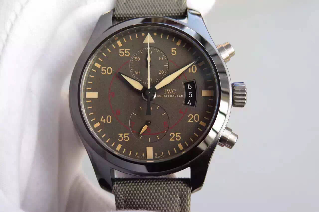 Replica IWC Pilot IW388002 1:1 Best Edition V6 Factory Ceramics Charcoal Gray Dial