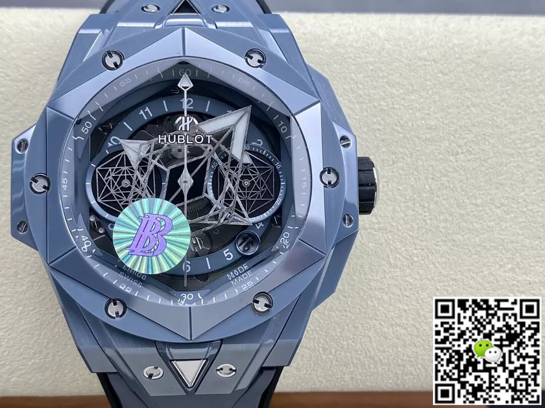 Replica Hublot Big Bang Sang Bleu II 418.FX.8007.RX.MXM21 1:1 Best Edition BB Factory Gray Ceramic