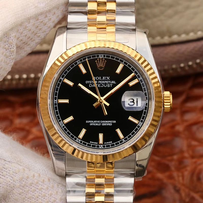 Replica R01ex Datejust 126233 36mm Mechanical Watches 1:1 Best Edition Two Tone Bracelet