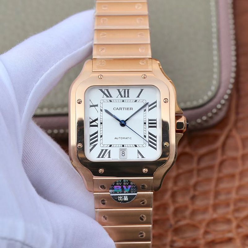 Ca*t1er Watch Rep De Santos Stainless Steel Case BV