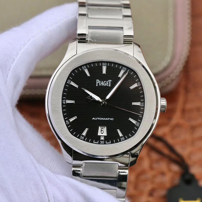 Replica Piaget Polo  S G0A41003 MKS Factory 1:1 Best Edition Black Textured Dial On Stainless Steel Bracelet Swiss ETA 1110