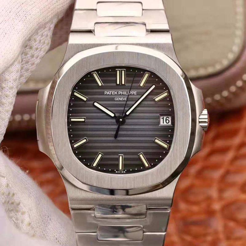 Replica Pat*k Phi1i*pe Nautilus Jumbo 5711 PF Factory 1:1 Best Edition Swiss ETA324 Grey Textured Dial