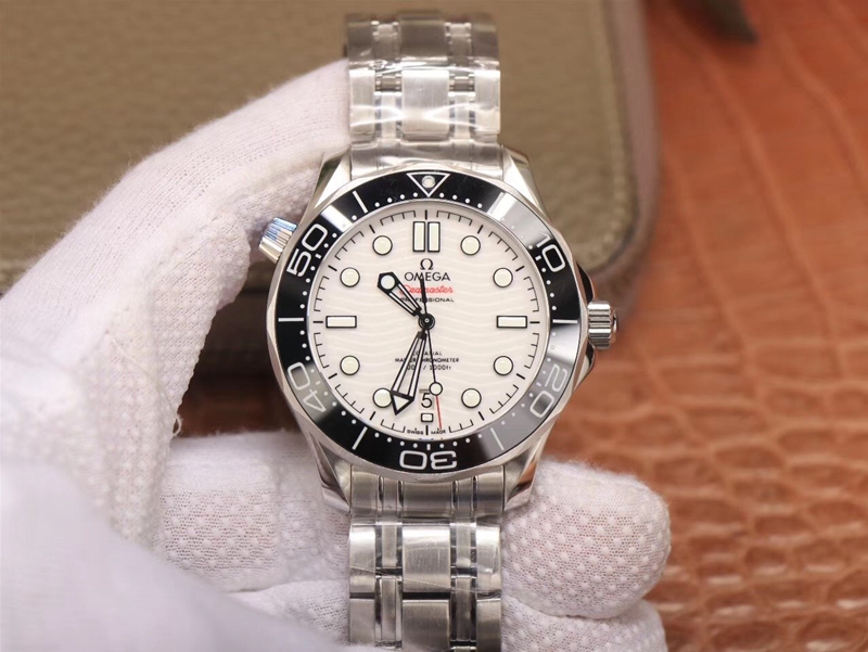 Replica 0me*ga Seamaster 210.30.42.20.04.001 300M 1:1 Best Edition VS factory White Ceramic Dial Swiss 8800
