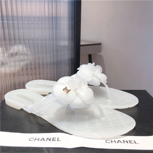 Ch**el Flat Dupes transparent sandals