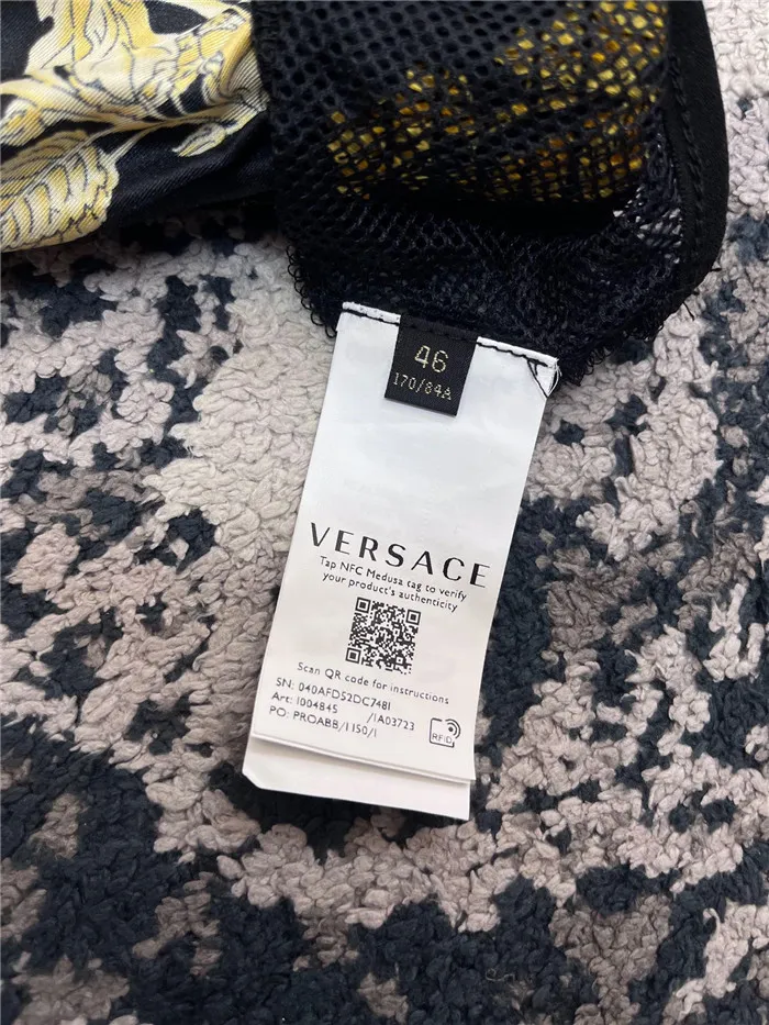 2023ss Versace Pure Silk Shorts