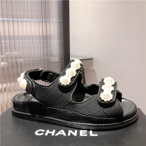 Ch**el flat sandals womens