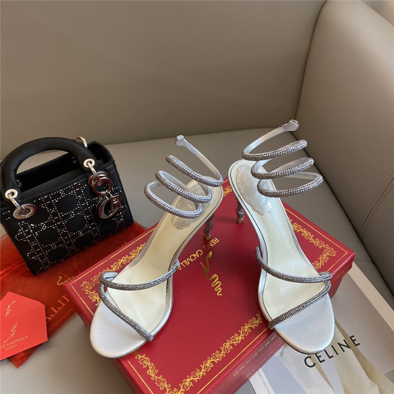 Rene Caovilla Dupe Snake Band Sandals