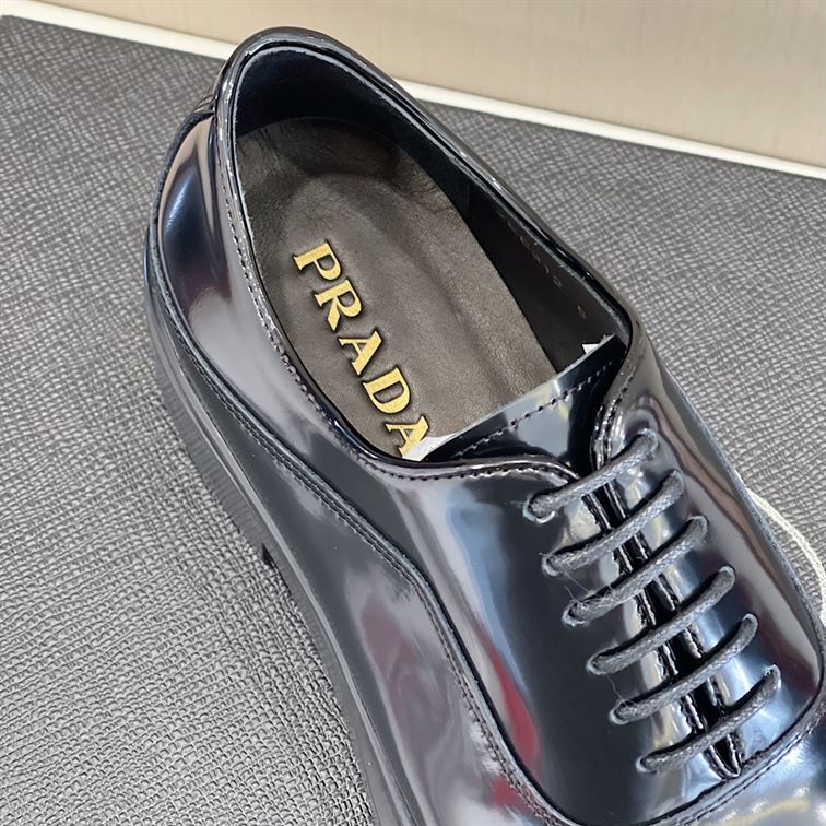 Pra*a MONOLITH BRUSHED LEATHER OXFORD SHOES   PRS040