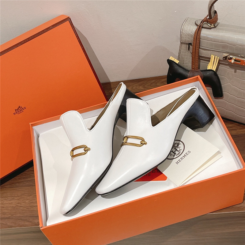 H**me5 muller chunky heel slippers